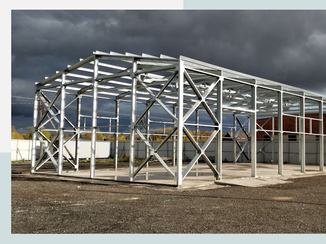 Двускатные ангары в Вологда от 616 руб. за квадрат