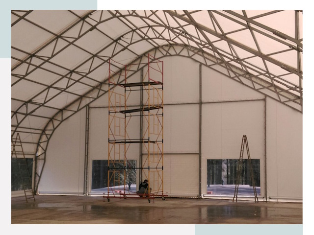 Шатровые ангары в Вологде