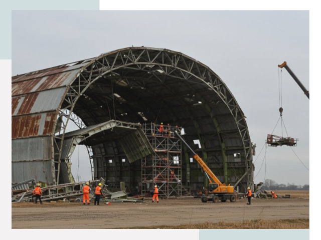 Демонтаж ангаров в Вологде